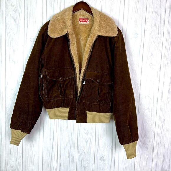 Vintage Levi’s Jacket Brown Corduroy Sherpa Lined Size XL - Picture 6 of 9